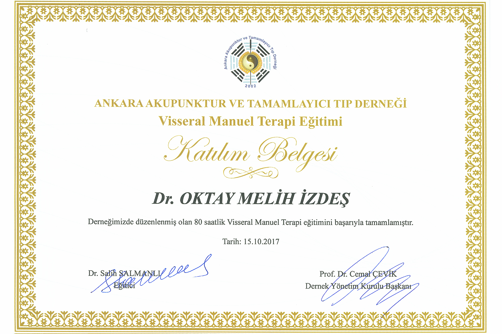 Visseral Manuel Terapi Sertifikası