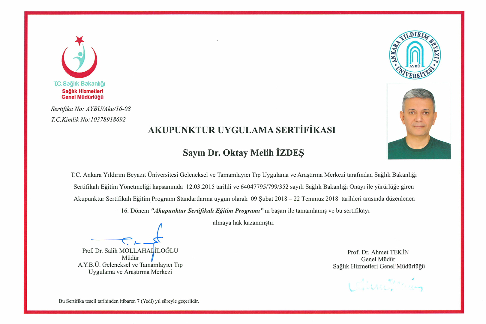 Akupunktur Uygulama Sertifikası